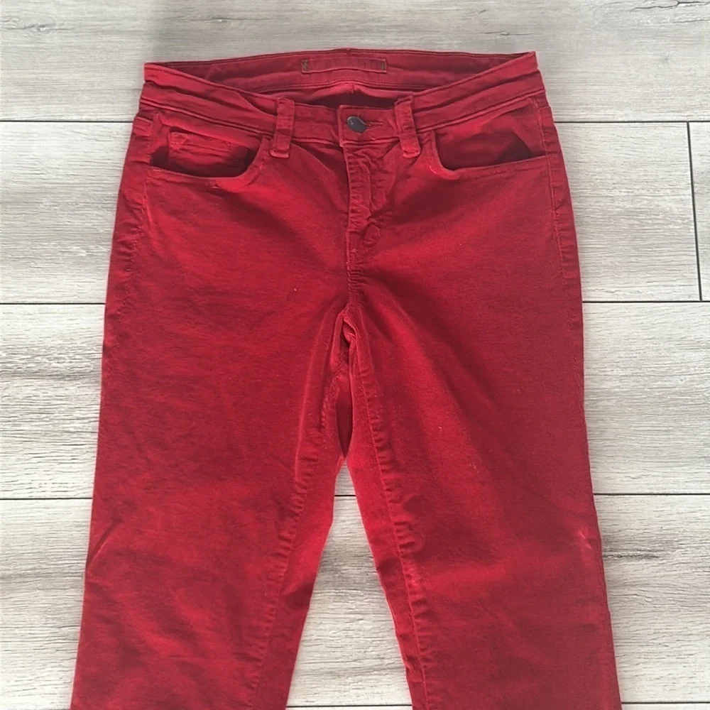J Brand Great Red skinny corduroy jeans pants size 26 ankle